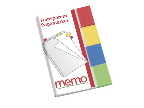 memo FSC-zertifizierte Haftstreifen "Transparent Marker" 4 x 20 x 50 mm