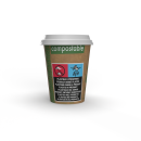Bio Kaffeebecher Kraft PLA 150 ml/6oz, Ø 72 mm Muster