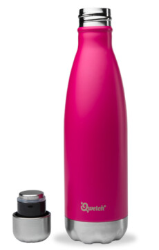 Qwetch nomade Thermosflasche 750 ml aus Edelstahl BPA frei, matt magenta