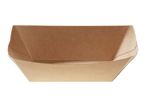 Karton Schale Bio PLA 200 ml, Boden 8,5 x 4,1 cm Pack (250 Stück)