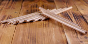 Trinkhalme aus Bambus 6-8 x 200 mm Pack (10 Stück)