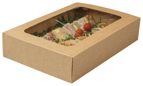 Schiebedeckel mit Fenster für Cateringbox mittel (ohne Box) Karton (25 Stück)