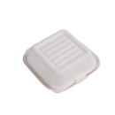 Burger Box aus Zuckerrohr quadratisch 15 x 15 cm , 450 ml Muster (1 Stück) 