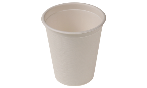 Zuckerrohr Kaffeebecher weiß 200ml/8oz Ø 80mm Muster (1 Stück)