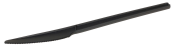 Bio Mehrweg-Messer schwarz 16,5 cm CPLA, kompostierbar