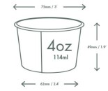 Bio Eisbecher 100 ml/4 oz, Ø 7,5 cm