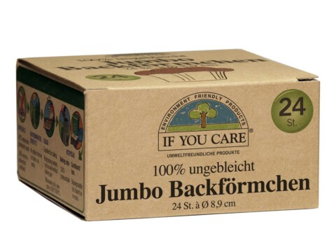 IF YOU CARE Jumbo Backförmchen, Ø 8,9 cm - 24 Stück