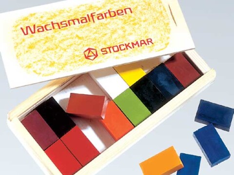 Stockmar Wachsmalblöcke in Holzkassette - 16 Farben