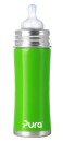 Babyflasche von Purakiki aus Edelstahl grün 325 ml